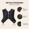 PACEARTH Weighted Vest,6lb/8lb/10lb/12lb/16lb/20lb/25lb/30lb Weight Vest with Reflective Stripe, Body Weight Vests for Women, Men, Weight Loss Workout, Strength Training, Running, Walking, Jogging