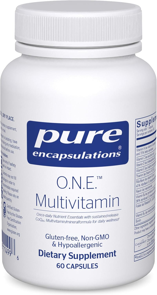 Pure Encapsulations O.N.E. Multivitamin – Once Daily with CoQ10, Lutein & Metafolin | 60 Capsules