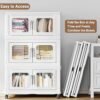 BROVIEW 900 Qt Extra Large Stackable Storage Bin with 1 Lid, 3 Pack White