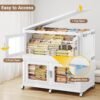 BROVIEW 900 Qt Extra Large Stackable Storage Bin with 1 Lid, 3 Pack White