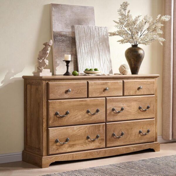T4TREAM Farmhouse 3 Piece Bedroom Set with Dressers & Nightstands