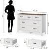 Gizoon 3 PC Bedroom Set, 2 Nightstands with Charging Station & Dresser