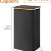 Lifewit 105L Large Laundry Basket with Lid, Removable Bags, Black