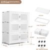 BROVIEW 900 Qt Extra Large Stackable Storage Bin with 1 Lid, 3 Pack White
