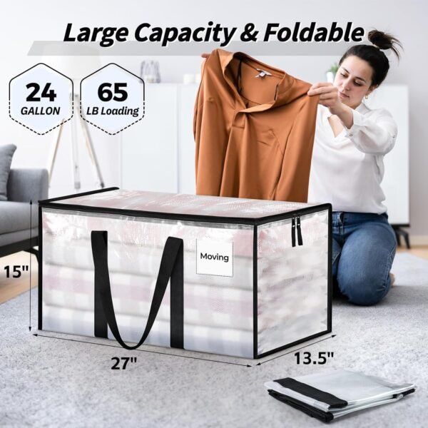 712NJeDUAL._AC_SL1500_.jpg ukeetap 8 Pack Extra Large Clothes Storage Bins with Lids, Clear