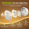 AUVON Rechargeable Battery Night Light, Motion & Dusk-Dawn Sensor, 4 Packs