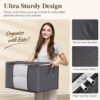 71gJScWmSLL._AC_SL1500_.jpg Lifewit 90L Large Storage Bags, 6 Pack Closet Organizers and Storage, Clothes Storage Bins with Lids, Foldable Storage Containers with Reinforced Handles for Clothing, Blanket, Bedding, Comforter Gray