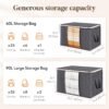 71jBl8-UxhL._AC_SL1500_.jpg Lifewit 90L Large Storage Bags, 6 Pack Closet Organizers and Storage, Clothes Storage Bins with Lids, Foldable Storage Containers with Reinforced Handles for Clothing, Blanket, Bedding, Comforter Gray