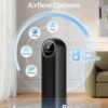 DREO Tower Fan for Bedroom, 28ft/s Velocity, Ultra Quiet Fan, 8 Speeds