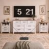 Gizoon 3 PC Bedroom Set, 2 Nightstands with Charging Station & Dresser