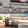 Cisily Sponge Holder for Kitchen Sink, Sink Organizer with Brush Holder