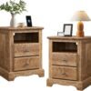 T4TREAM Farmhouse 3 Piece Bedroom Set with Dressers & Nightstands