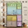 Bakers Rack with Power Outlets, Coffee Bar with Storage Cabinet & LED Light