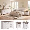 Gizoon 3 PC Bedroom Set, 2 Nightstands with Charging Station & Dresser
