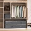 Budding Joy 95L Under Bed Storage Containers, 4 Pack Closet Organizers Grey