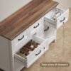 Gizoon 3 PC Bedroom Set, 2 Nightstands with Charging Station & Dresser