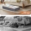 Budding Joy 95L Under Bed Storage Containers, 4 Pack Closet Organizers Grey