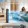 DREO Tower Fan for Bedroom, 28ft/s Velocity, Ultra Quiet Fan, 8 Speeds